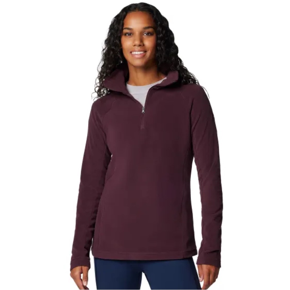 Columbia Women’s Maroon Purple Half-Zip Fleece Pullover Size S